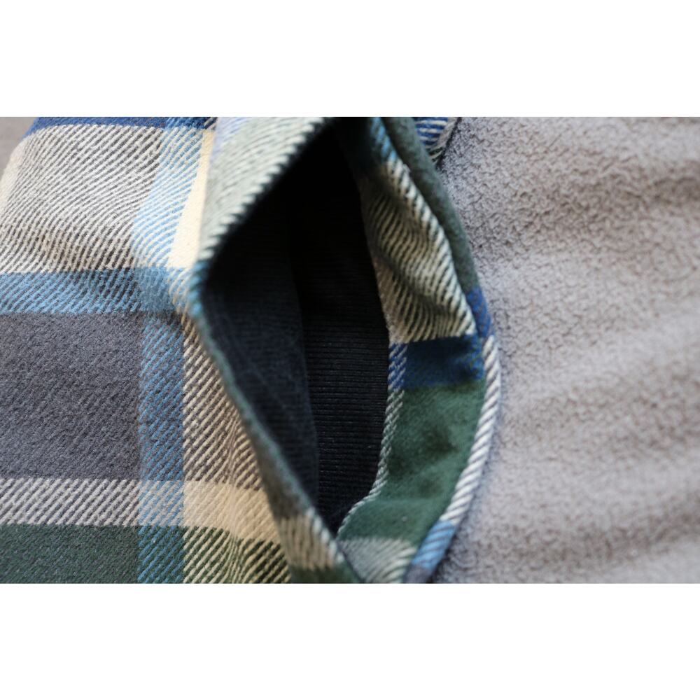 ORVIS Mens Medium Blue Green Plaid Flannel Shirt Long Sleeve Button Down Flap - Picture 16 of 16